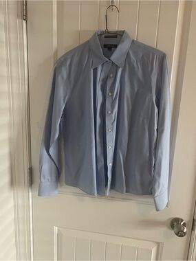 Lands' End Classic Light Blue Women's Button-Down Shirt